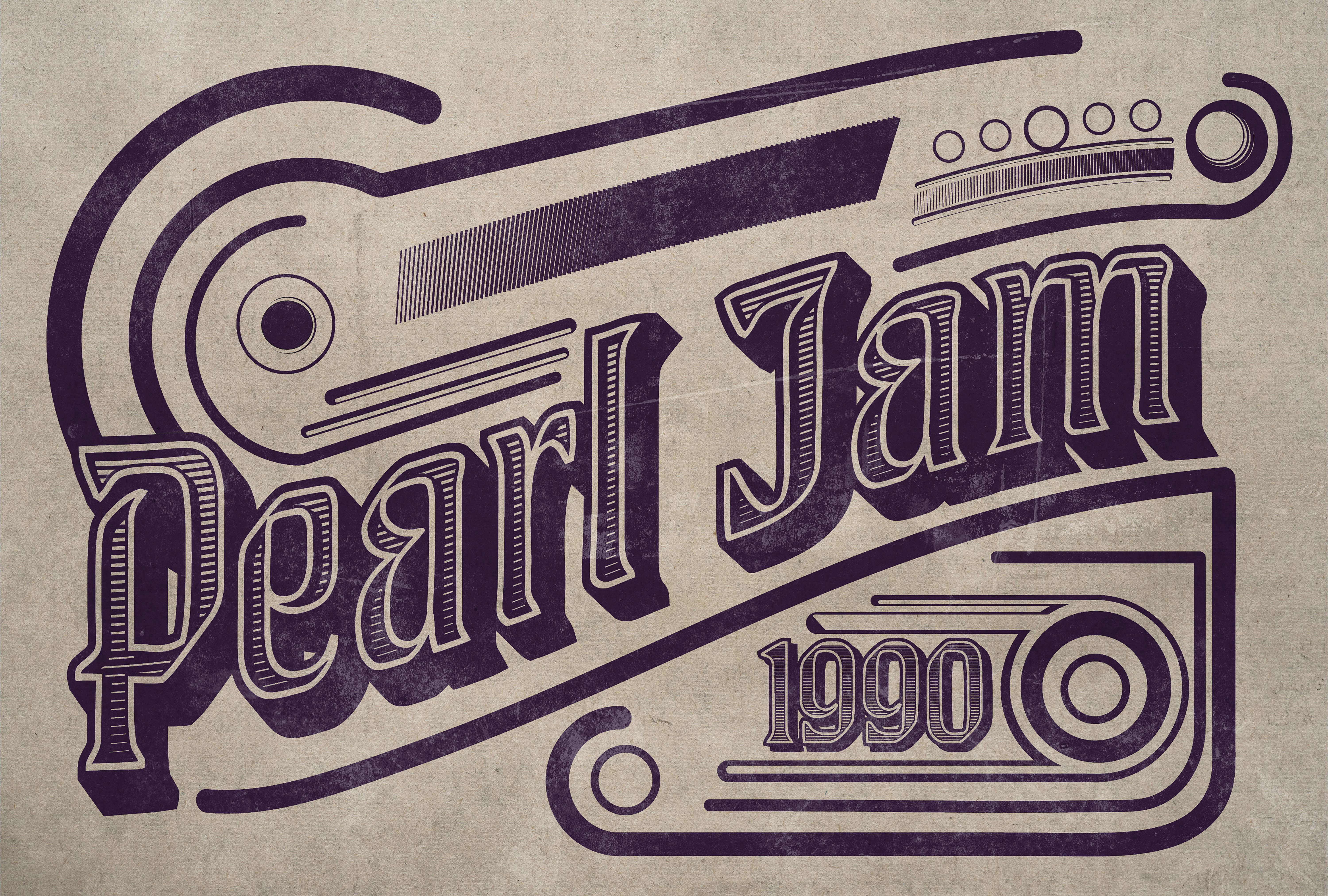 Pearl Jam Typographic Poster